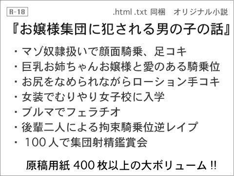 お嬢様集団に犯される男の子の話