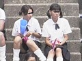 応援JK 球場内パンチラ舐め回し