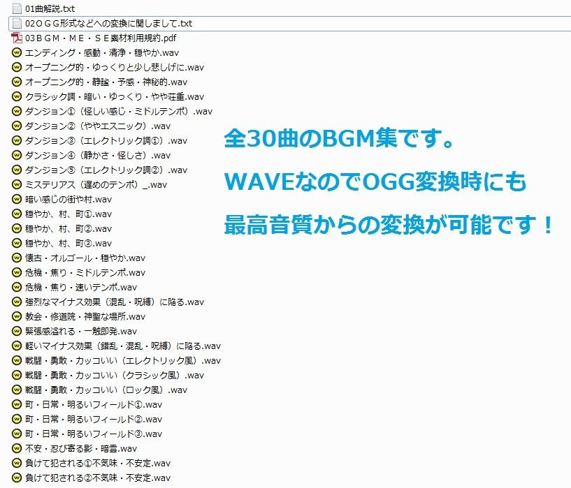著作権フリーBGM集vol.29RPG・シミュレーションゲームパック30曲 月に憑かれたピエロ エロ2