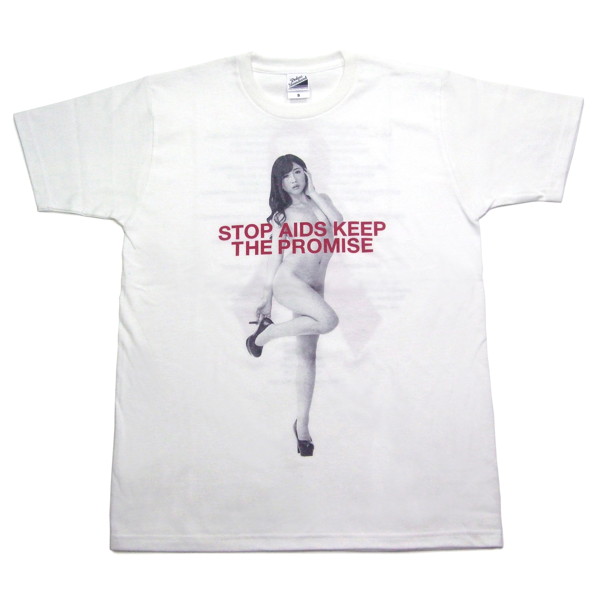 RED RIBBON T-SHIRT(サイズM/ホワイト)モデル:大槻ひびき