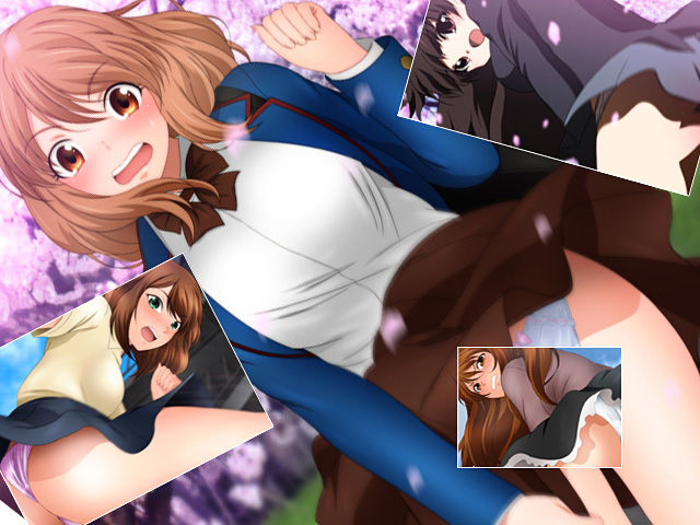 サンプル画像4:スカート舞い上がる桜＋SPECIAL [作品ID:d_130396]