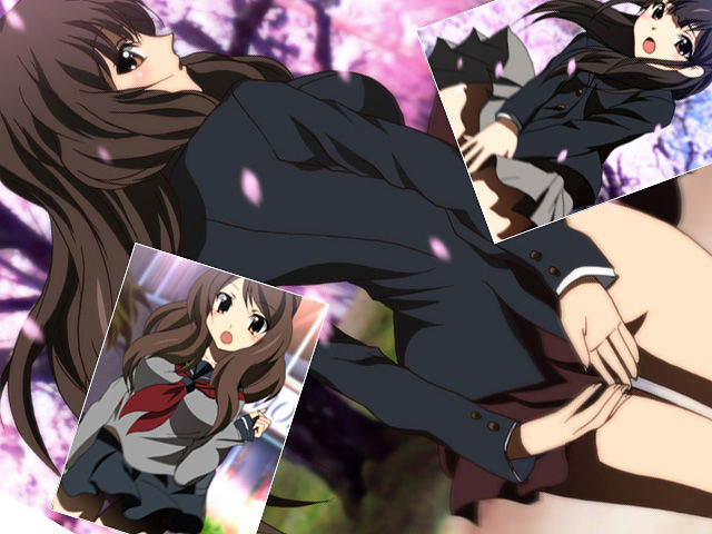 サンプル画像5:スカート舞い上がる桜＋SPECIAL [作品ID:d_130396]