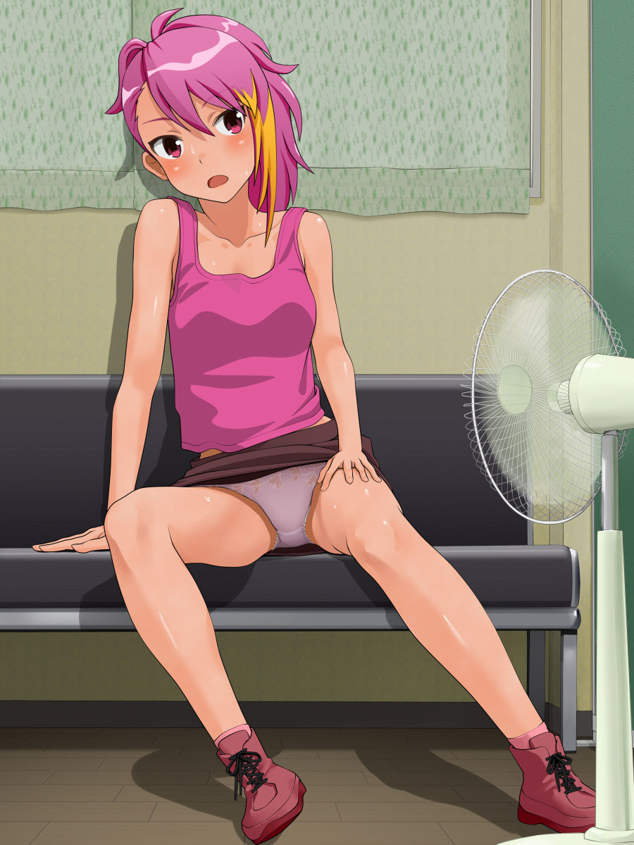 サンプル画像3:クーラーが壊れたので開脚 [作品ID:d_130621]