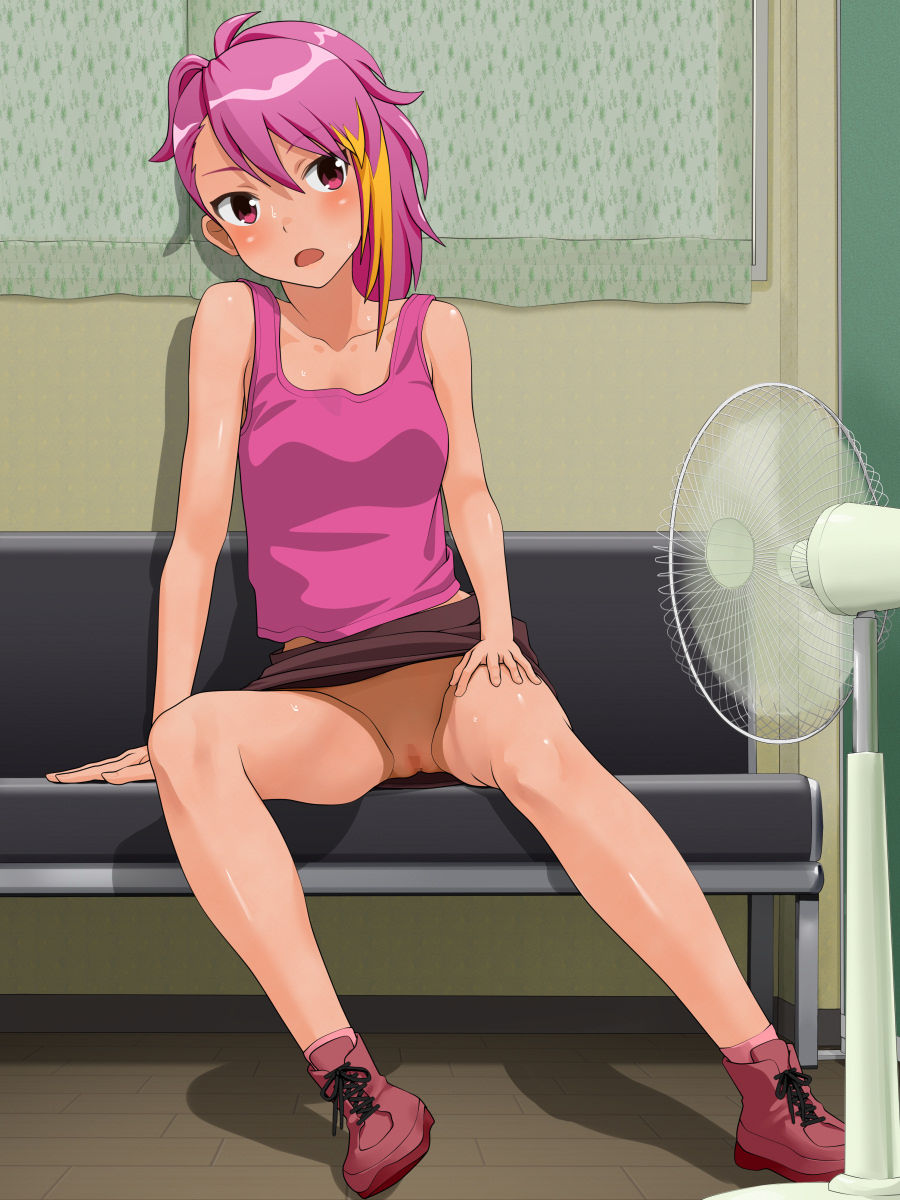 サンプル画像4:クーラーが壊れたので開脚 [作品ID:d_130621]