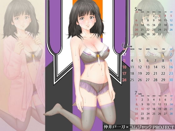 【無料】伝説の清純派アイドルがエロいスケスケ下着姿にさせられてる壁紙カレンダー2018年6月用のジャケット
