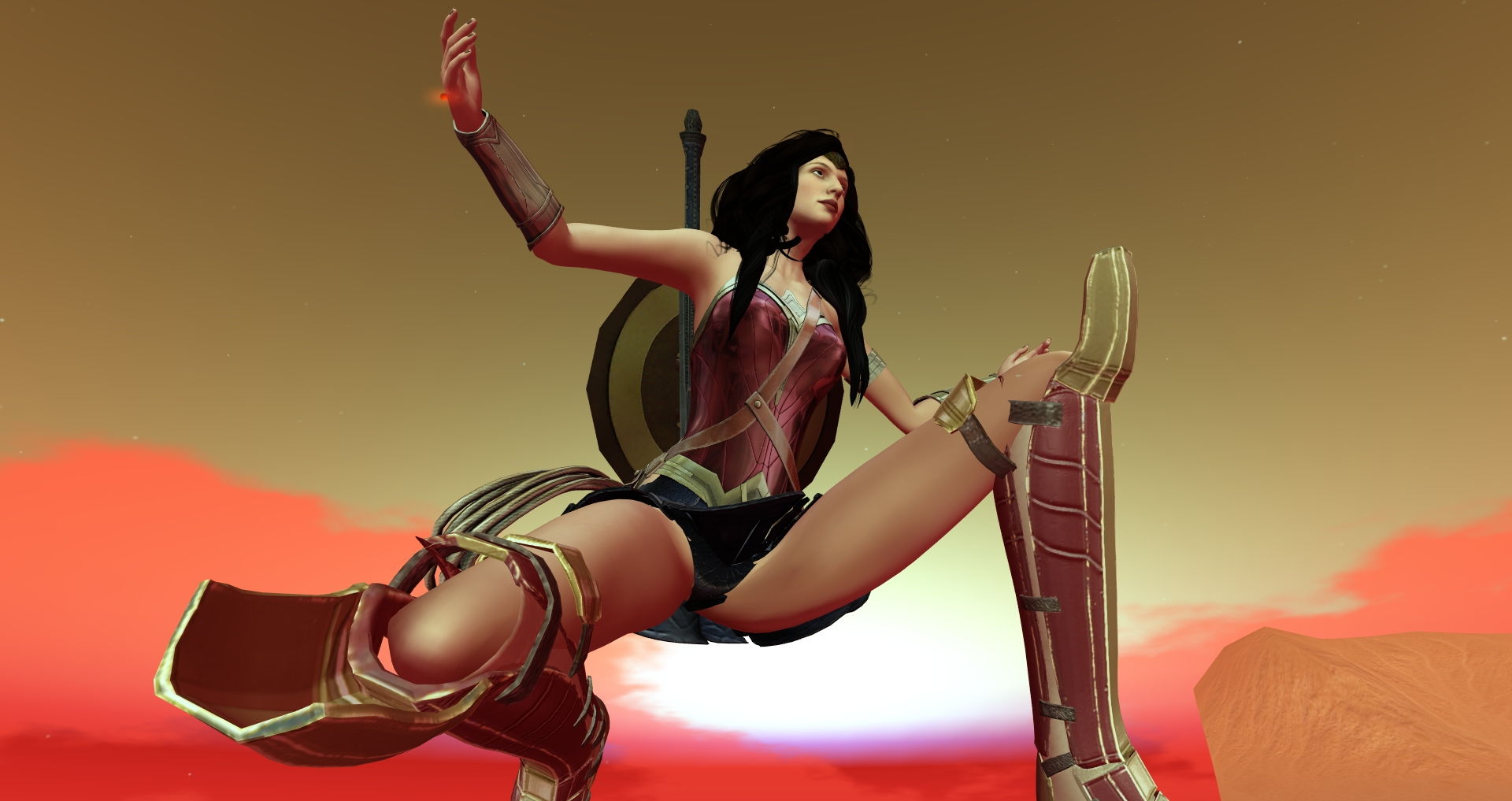 サンプル画像1:ワンダーウーマンの生足 [作品ID:d_131560]