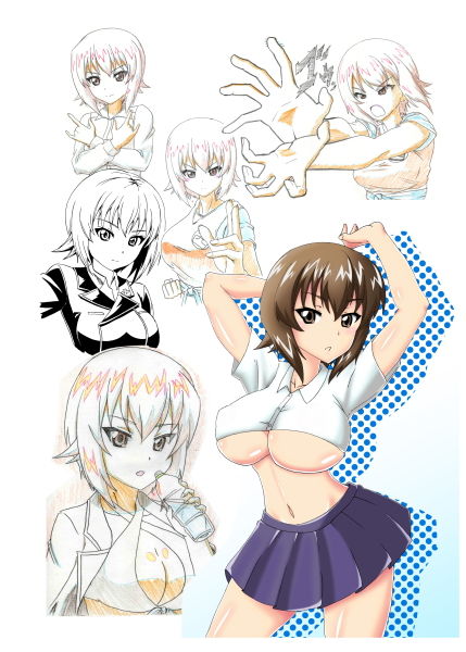 サンプル画像2:ガルパンお絵かきまとめ [作品ID:d_132000]