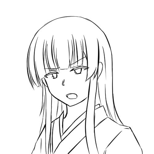 サンプル画像2:顔の線画2 [作品ID:d_133292]