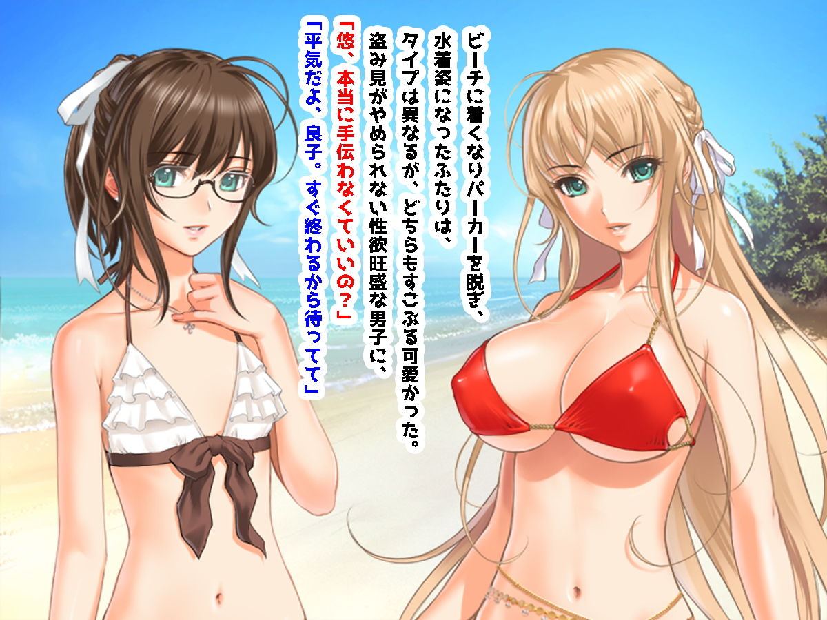 サンプル画像2:サマービーチで肌を重ねるのに五分もいらない [作品ID:d_133374]