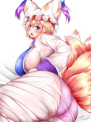 サンプル画像1:らんさまのおっぱいをぱふぱふしたい(狐の尻尾揉みたい) [d_136215]