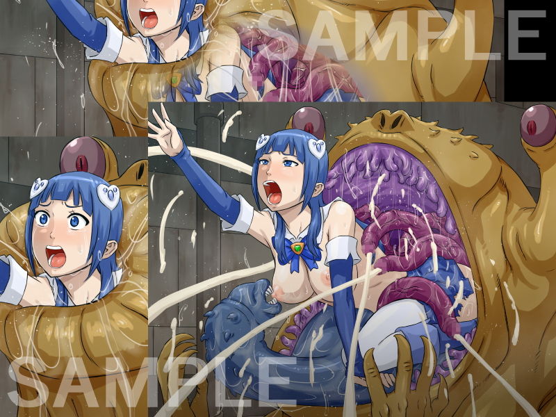 サンプル画像2:収穫の刻～肉欲に飢えた怪人達に喰い散らかされていく変身ヒロイン達～(隠し扉) [d_138403]