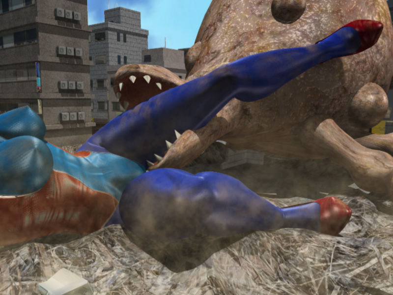 サンプル画像4:ウルトラレオタード01 巨大ヒロインリョナレ〇プ(Drケローの恐怖の島) [d_139487]