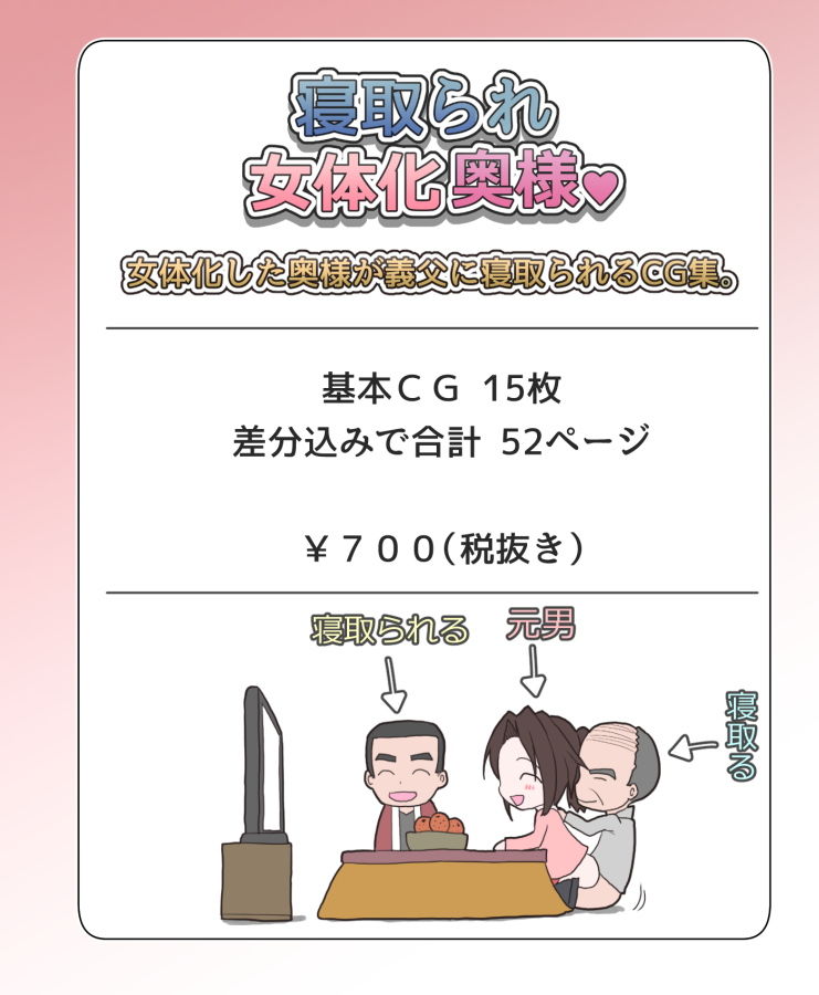 サンプル画像5:寝取られ女体化奥様 女体化した奥様が義父に寝取られるCG集。(グレッグ僧正) [d_139890]