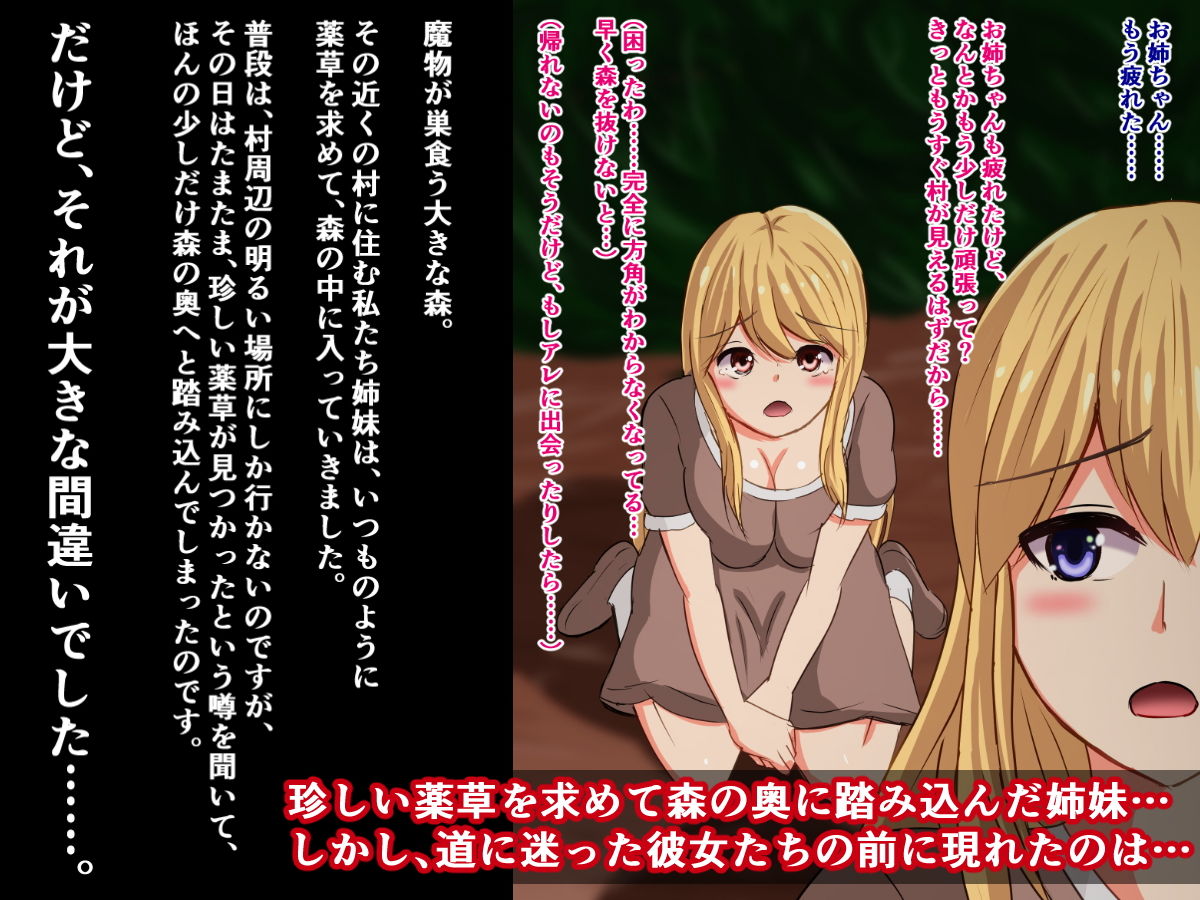 サンプル画像1:妹の目の前でオークに犯され腹ボコボテ腹中出し苗床にされるお姉ちゃん(触手mind) [d_146041]