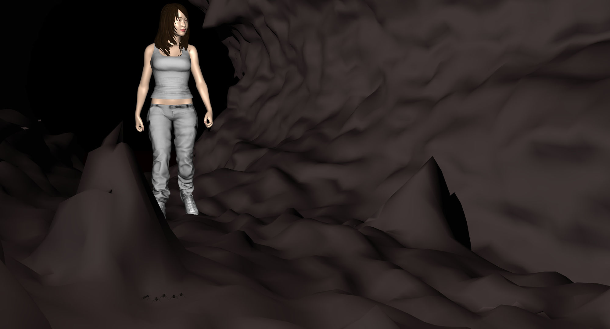 サンプル画像1:ヒロイン VS 蟻 第1章戦闘(SFL) [d_146701]