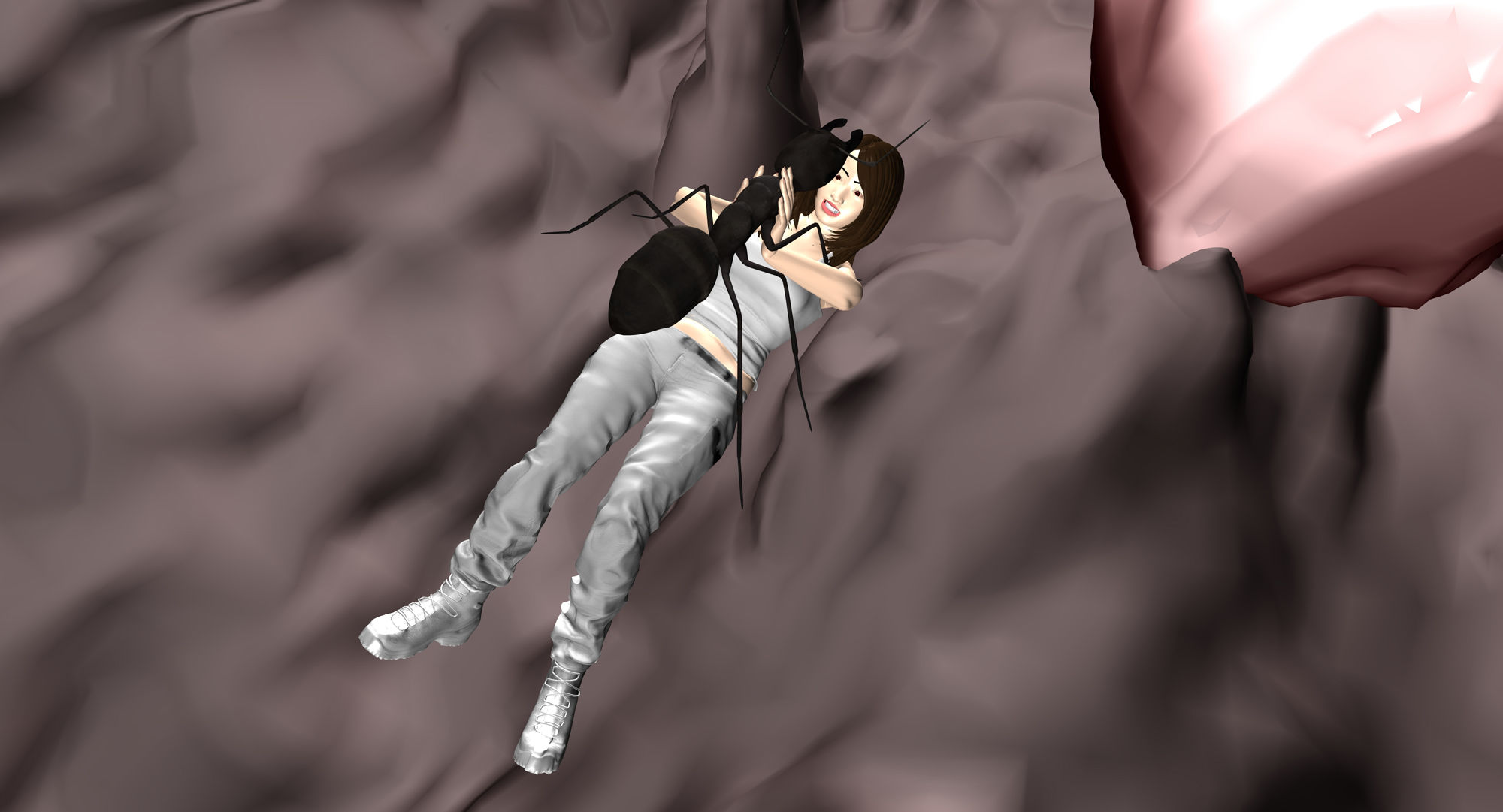 サンプル画像6:ヒロイン VS 蟻 第1章戦闘(SFL) [d_146701]