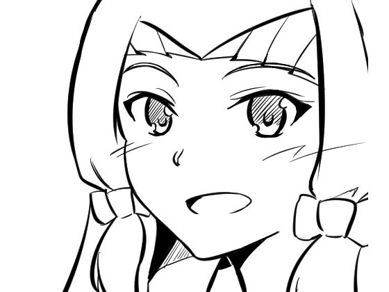 顔の線画11