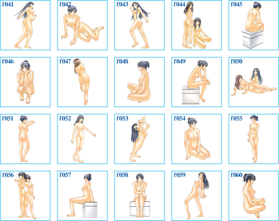 サンプル画像3:裸婦イラストポーズ集 vol.03(海老の酒蒸し) [d_149798]