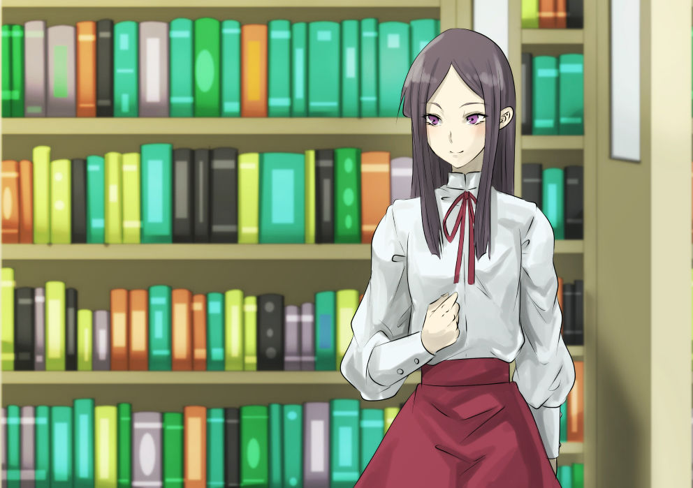 サンプル画像1:図書館の『彼』(yama基地) [d_151185]