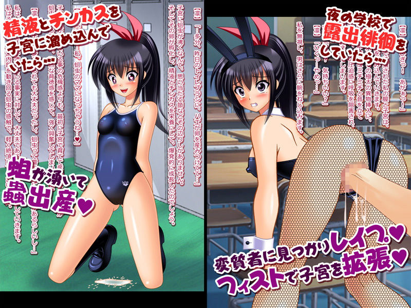 サンプル画像2:生徒会長が変態性癖に目覚め子宮に汚物を挿入し蟲を出産するCG集(女騎士の城) [d_151327]