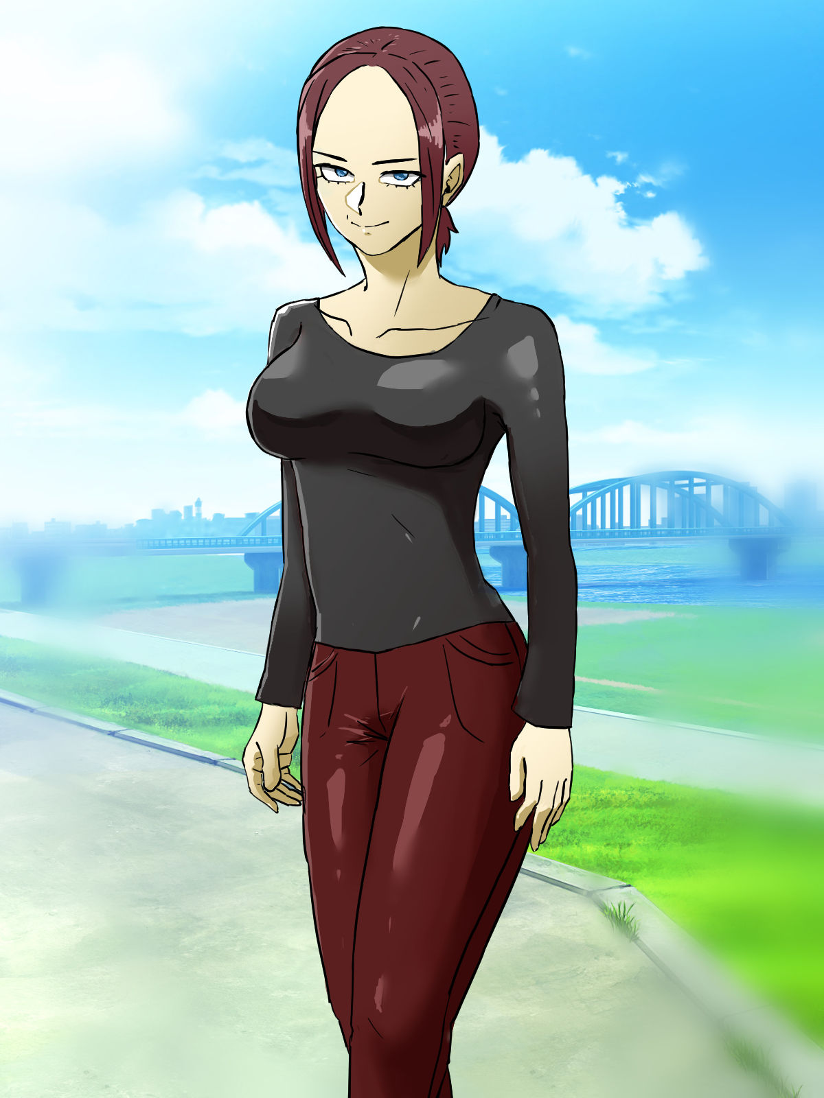 サンプル画像1:トイレ中に突撃挿入！友達の母親は顔もあそこもキツかった！？(ちょっとB専) [d_152951]