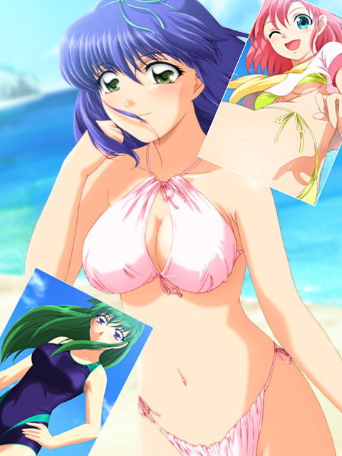 サンプル画像2:ハーレム！？ 女子校生水着CG集総集編 サマーパラダイス(ミックス ステーション) [d_157977]