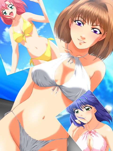 サンプル画像4:ハーレム！？ 女子校生水着CG集総集編 サマーパラダイス(ミックス ステーション) [d_157977]