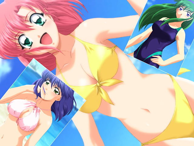 サンプル画像5:ハーレム！？ 女子校生水着CG集総集編 サマーパラダイス(ミックス ステーション) [d_157977]