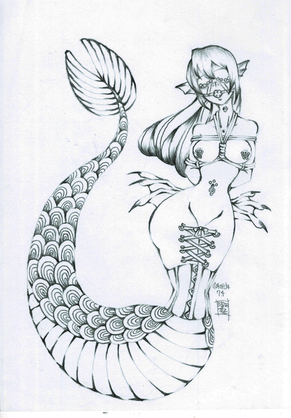 サンプル画像1:灰色習作帳(貝殻墓地) [d_160244]