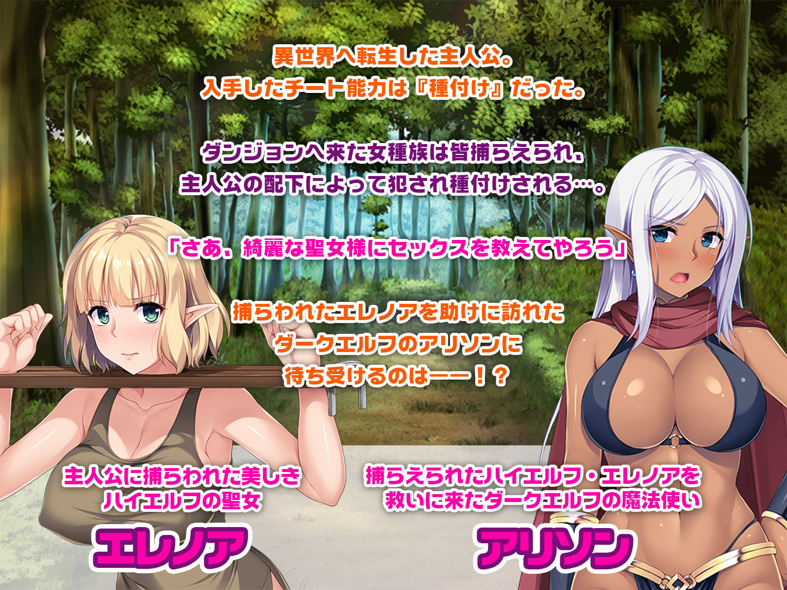 サンプル画像1:異世界ダンジョンでエルフに種付けしまくった件。 ～異種姦孕ませレ●プ放題～(どろっぷす！) [d_170955]