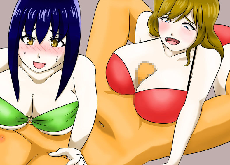 サンプル画像2:『ビキニギャル二人から乳首責めや足コキや亀頭責めでめちゃくちゃに寸止め焦らし責めにされた後に、空になるまで連続射精させられる』(淫乱テディベア) [d_171597]