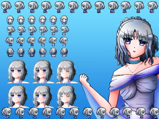 サンプル画像2:女神のようなアイドルっぽい女の子の立ち絵などイラスト素材(おにかしま) [d_174640]