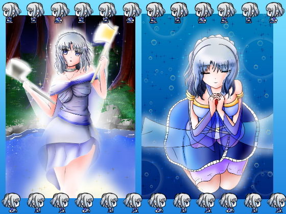 サンプル画像3:女神のようなアイドルっぽい女の子の立ち絵などイラスト素材(おにかしま) [d_174640]