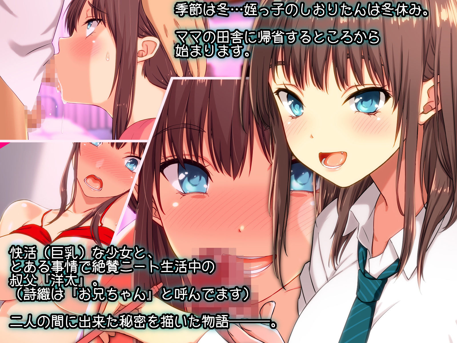 サンプル画像1:しおりたんと一緒♪ 帰れなかったあの日、お兄ちゃんとイチャコラしちゃった物語―――。(鍋石材店・改) [d_174819]