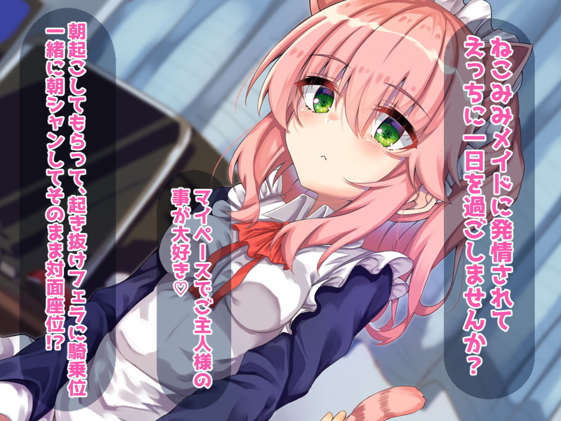 サンプル画像1:猫耳メイドの発情期！～癒されすぎてダメになっちゃいました～(純愛＊キュビズム) [d_177193]