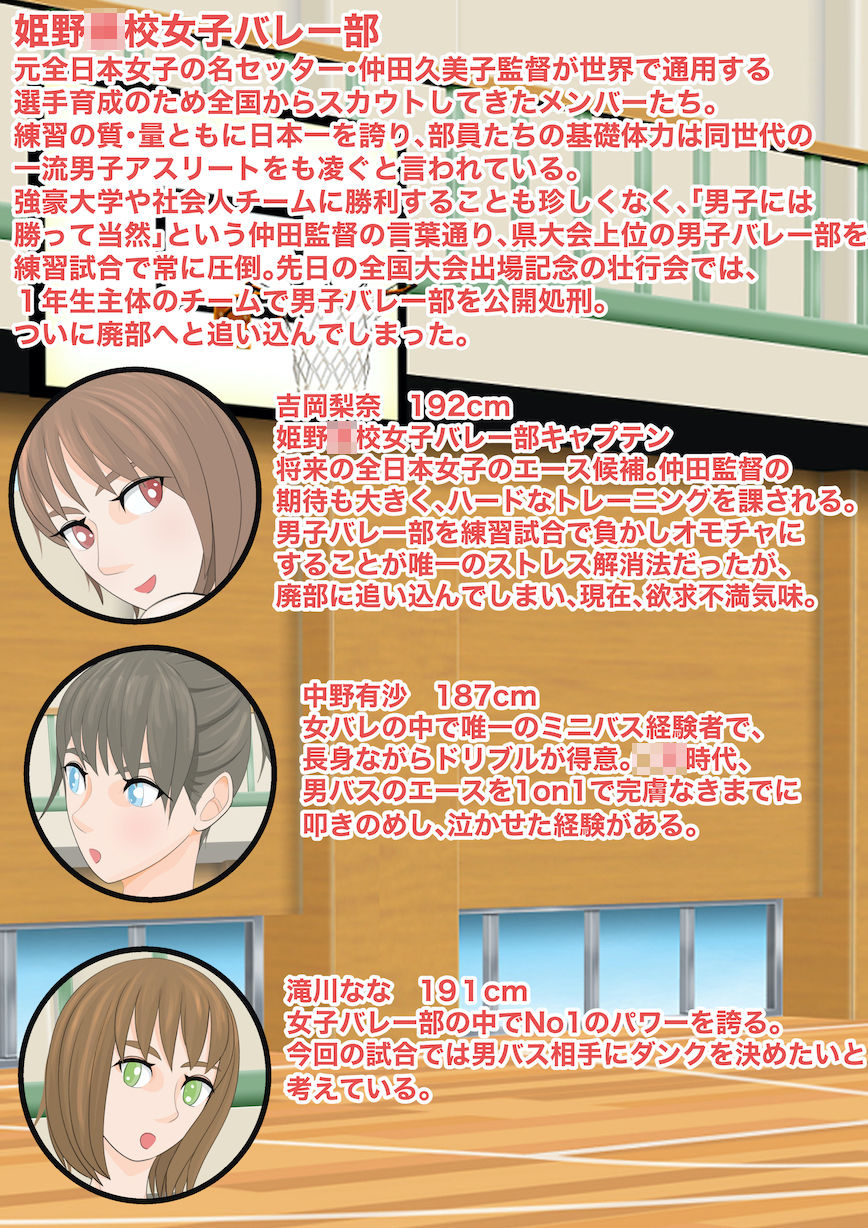 サンプル画像1:女バレvs男バス(ジュン) [d_178404]