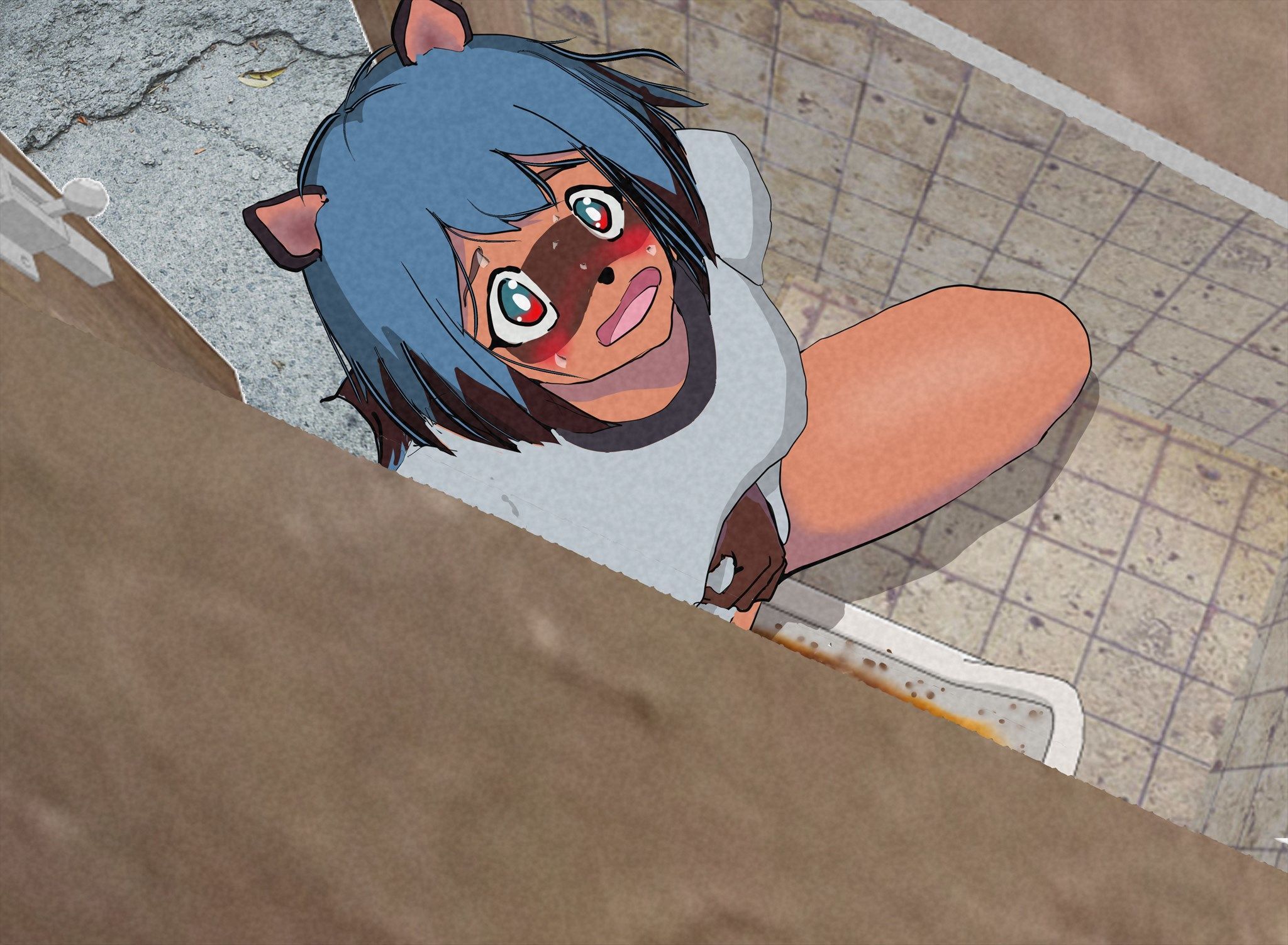 サンプル画像1:オープン・ザ・トイレ(残飯) [d_178888]