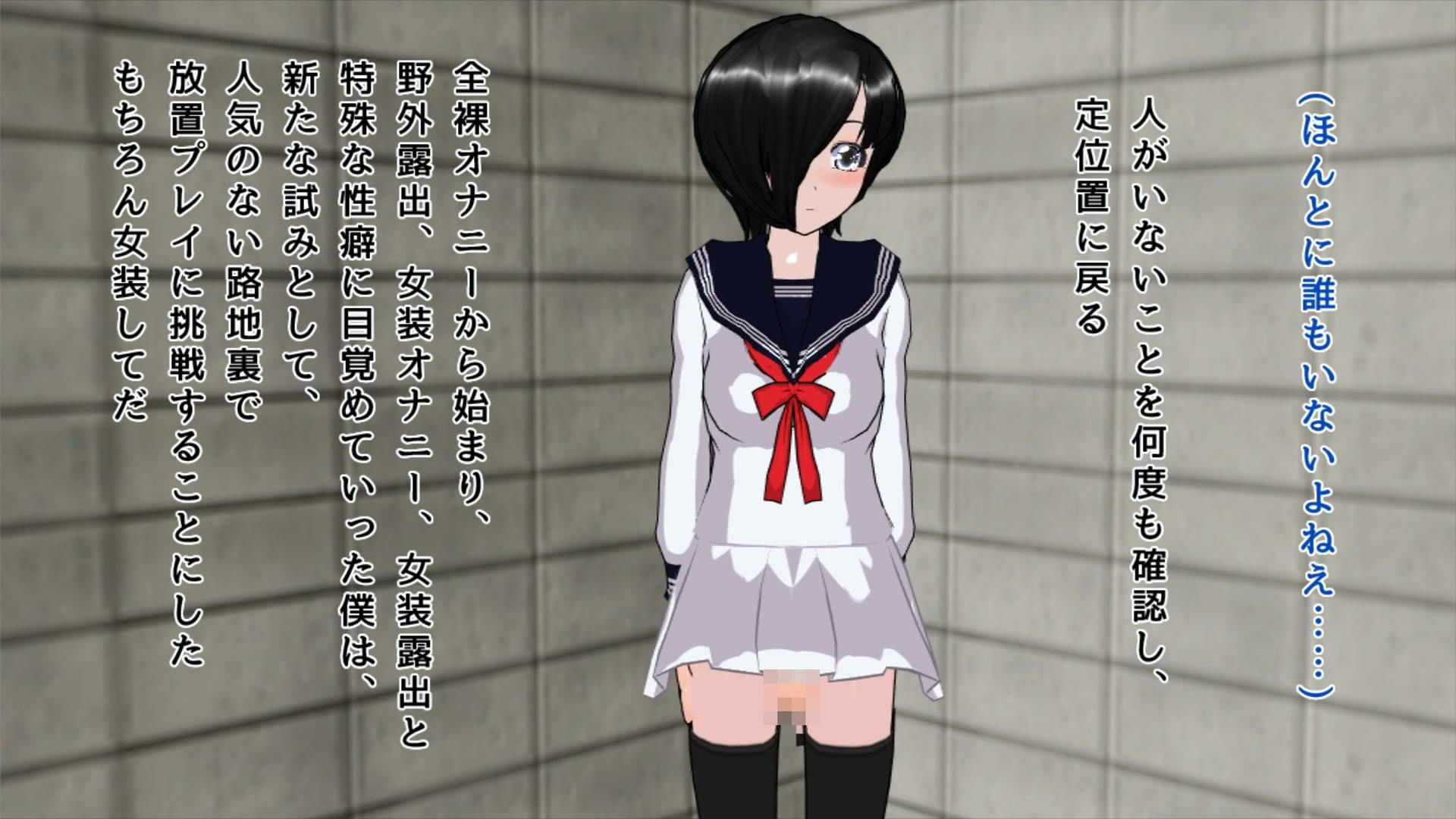 サンプル画像1:見知らぬご主人さまにお仕置きされる露出狂マゾ男の娘(ハードコア001) [d_180583]