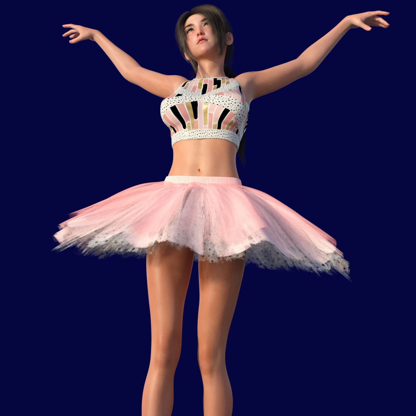 サンプル画像1:全裸のバレリーナ(β-かざは) [d_183092]