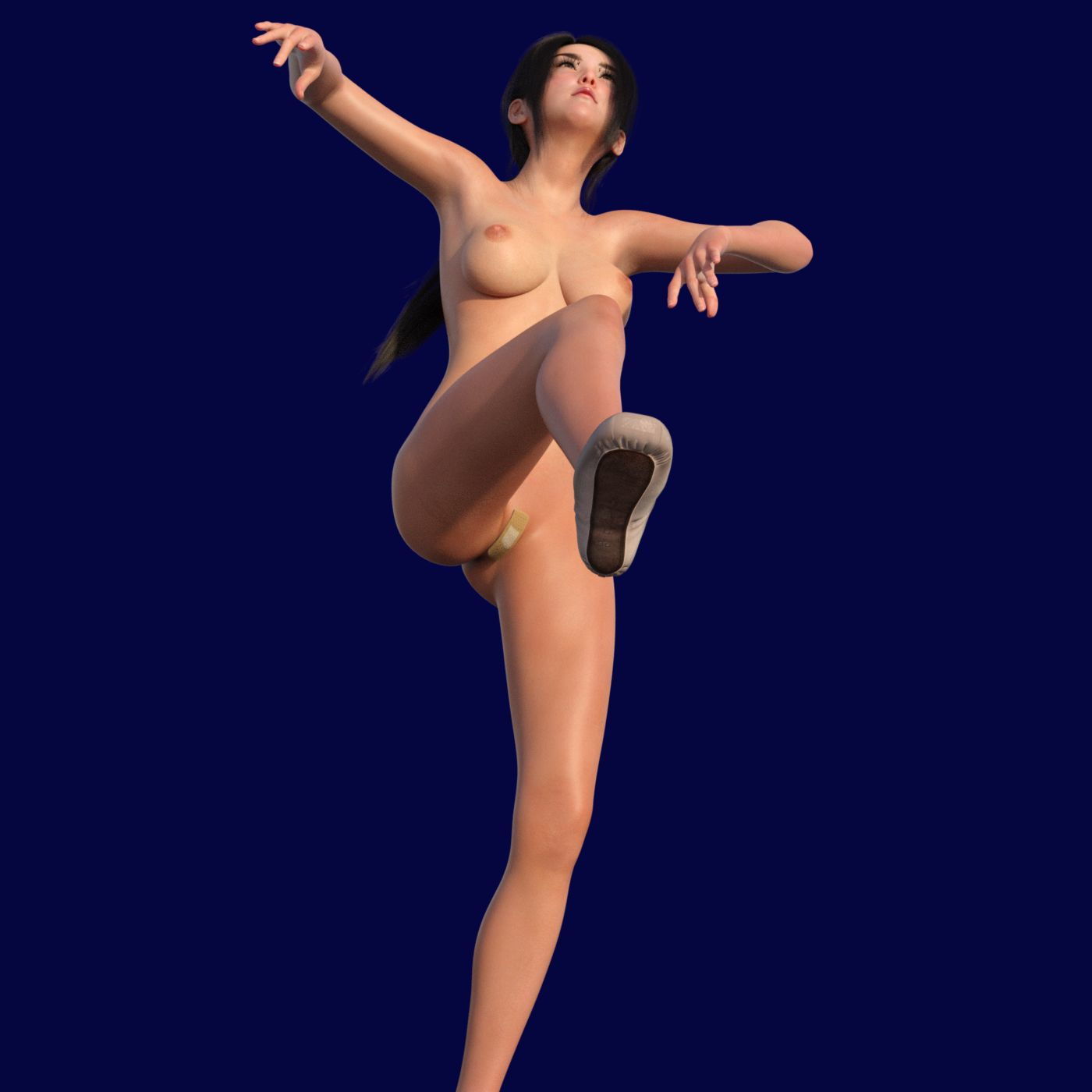 サンプル画像4:全裸のバレリーナ(β-かざは) [d_183092]