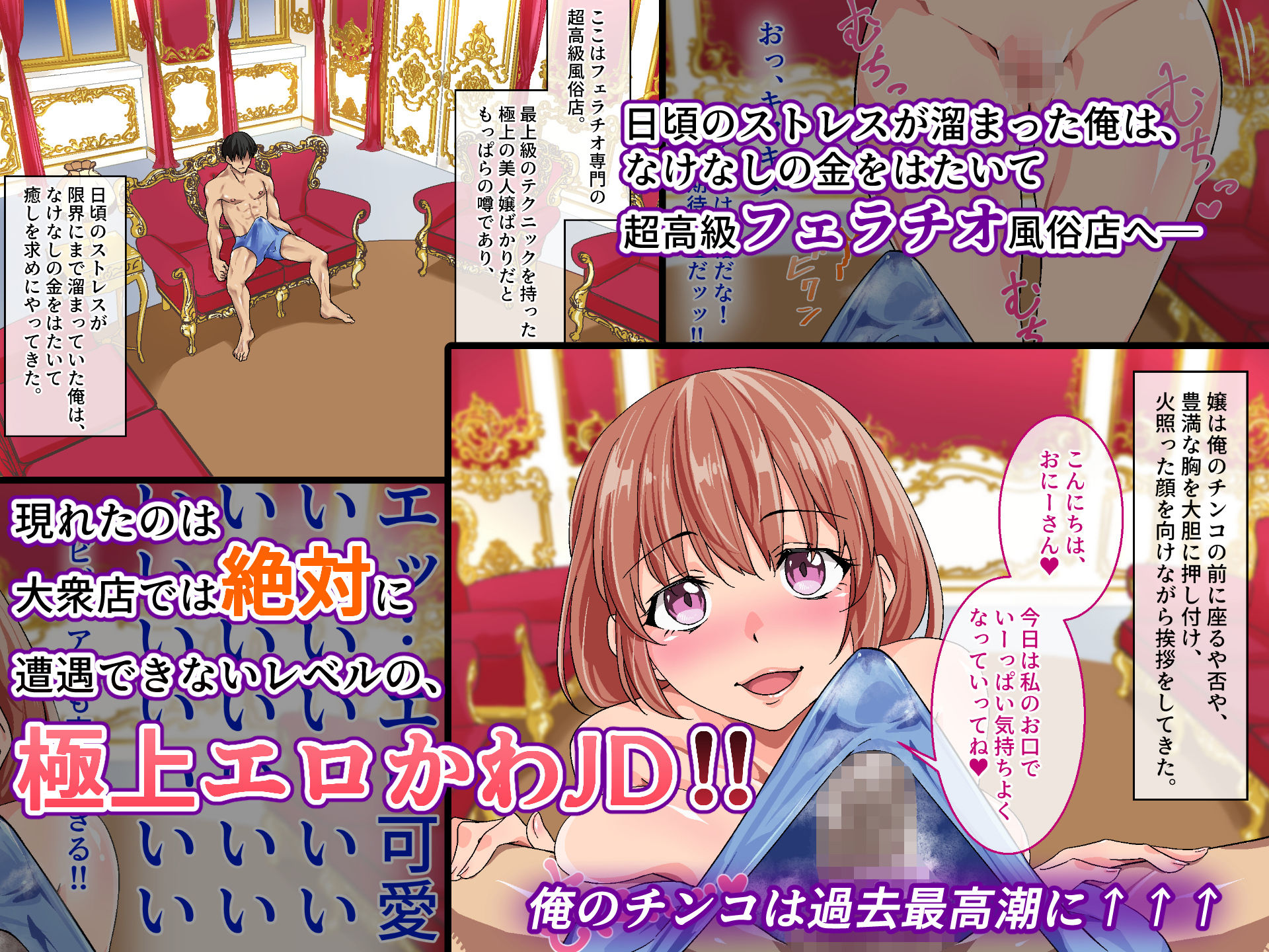 サンプル画像1:【完全一人称視点】★超高級フェラチオ風俗★エロかわ巨乳JDの極上お口ご奉仕(オレシテン) [d_186129]