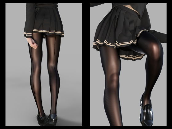 サンプル画像1:BLACK TIGHTS X ーブラックタイツ クロスー(DigiPlant) [d_186660]
