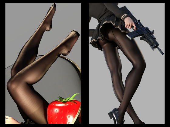 サンプル画像2:BLACK TIGHTS X ーブラックタイツ クロスー(DigiPlant) [d_186660]