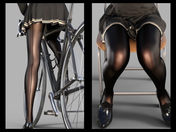 サンプル画像3:BLACK TIGHTS X ーブラックタイツ クロスー(DigiPlant) [d_186660]