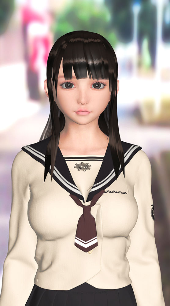 サンプル画像1:街角の少女(ryumore) [d_188609]