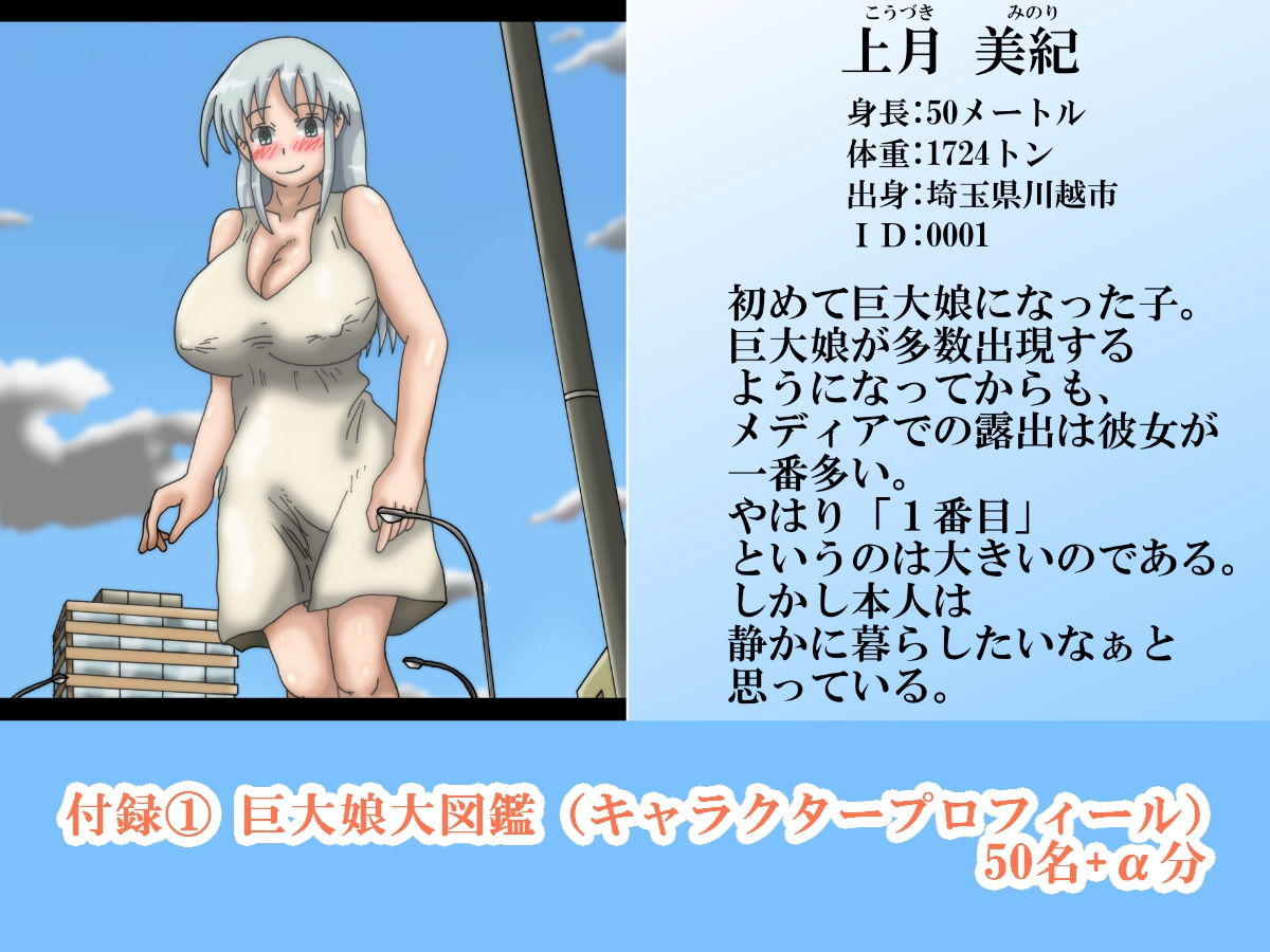 サンプル画像6:巨大娘総進撃 巨大娘レポート・総集編(滑空モグラ) [d_189846]