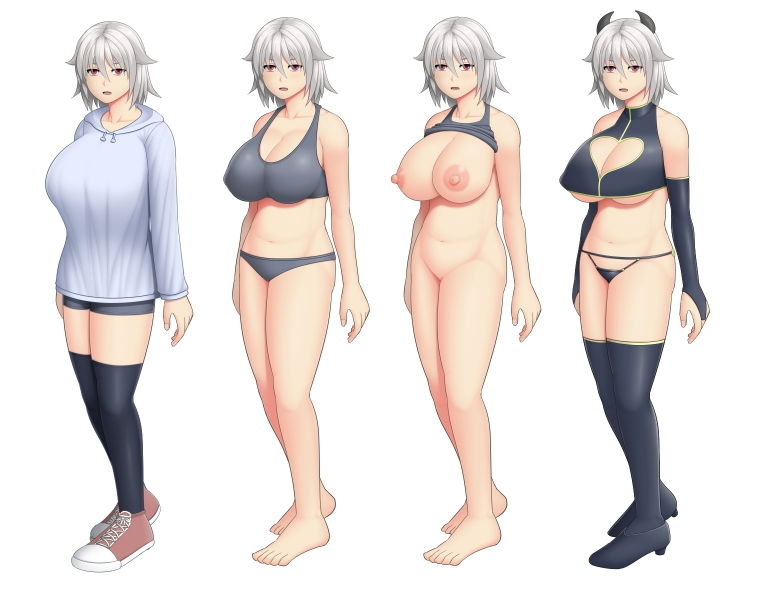 サンプル画像4:銀髪ジト目の巨乳娘は精液が欲しくてたまらない(アスタローサン) [d_191055]