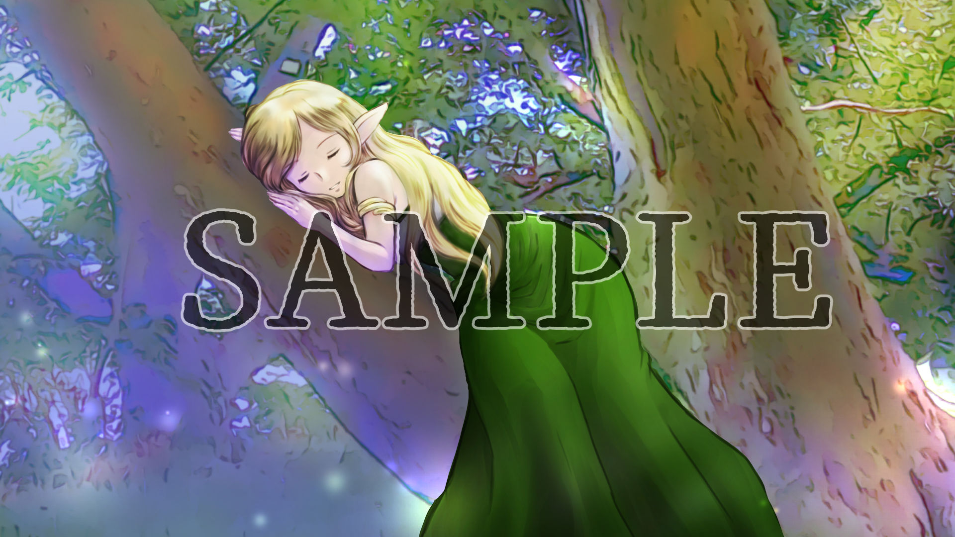 サンプル画像2:迷いの森のエルフとオーク(ゆきにゃん堂) [d_192457]