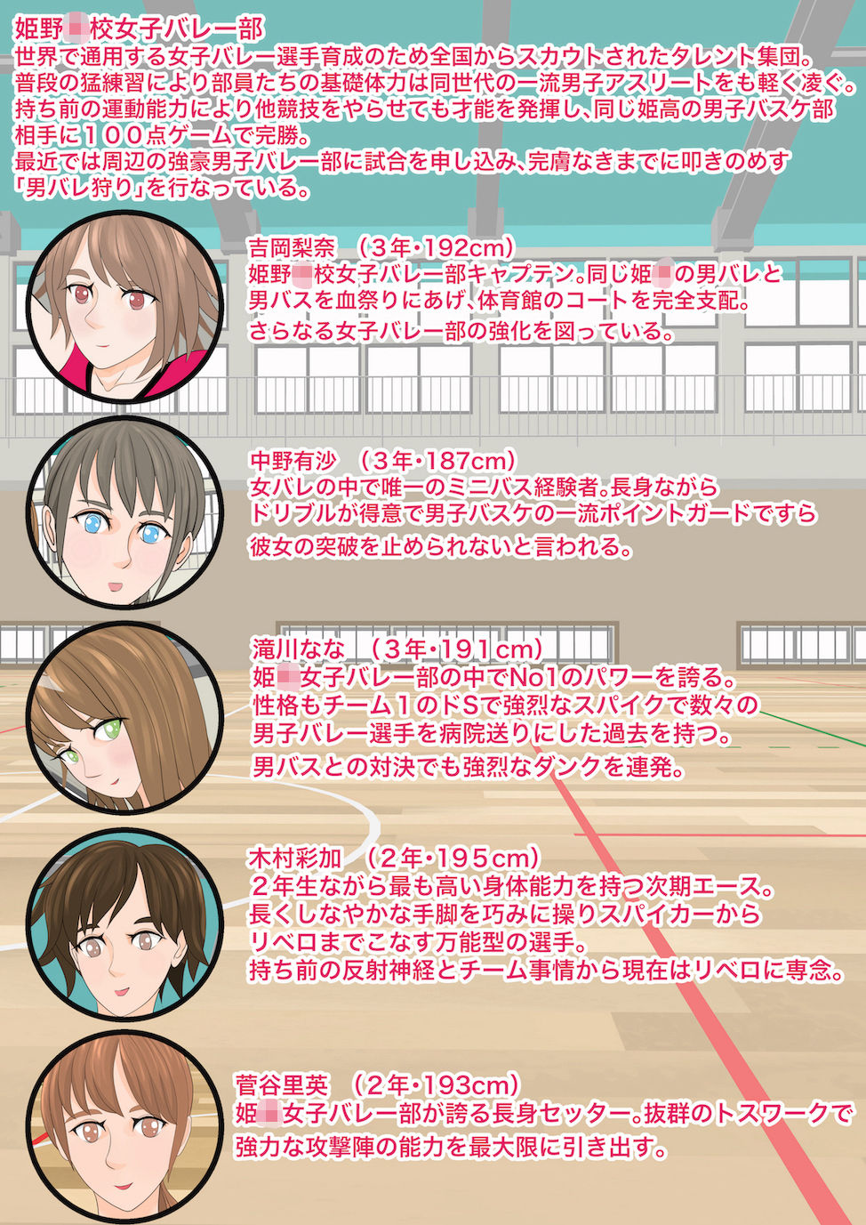 サンプル画像1:女バレvs男バス3(ジュン) [d_192589]