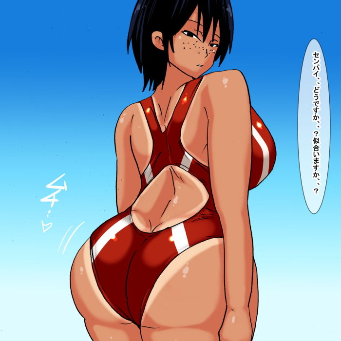 サンプル画像2:kh 競泳水着を着た後輩地味子水泳部員(s) [d_193560]